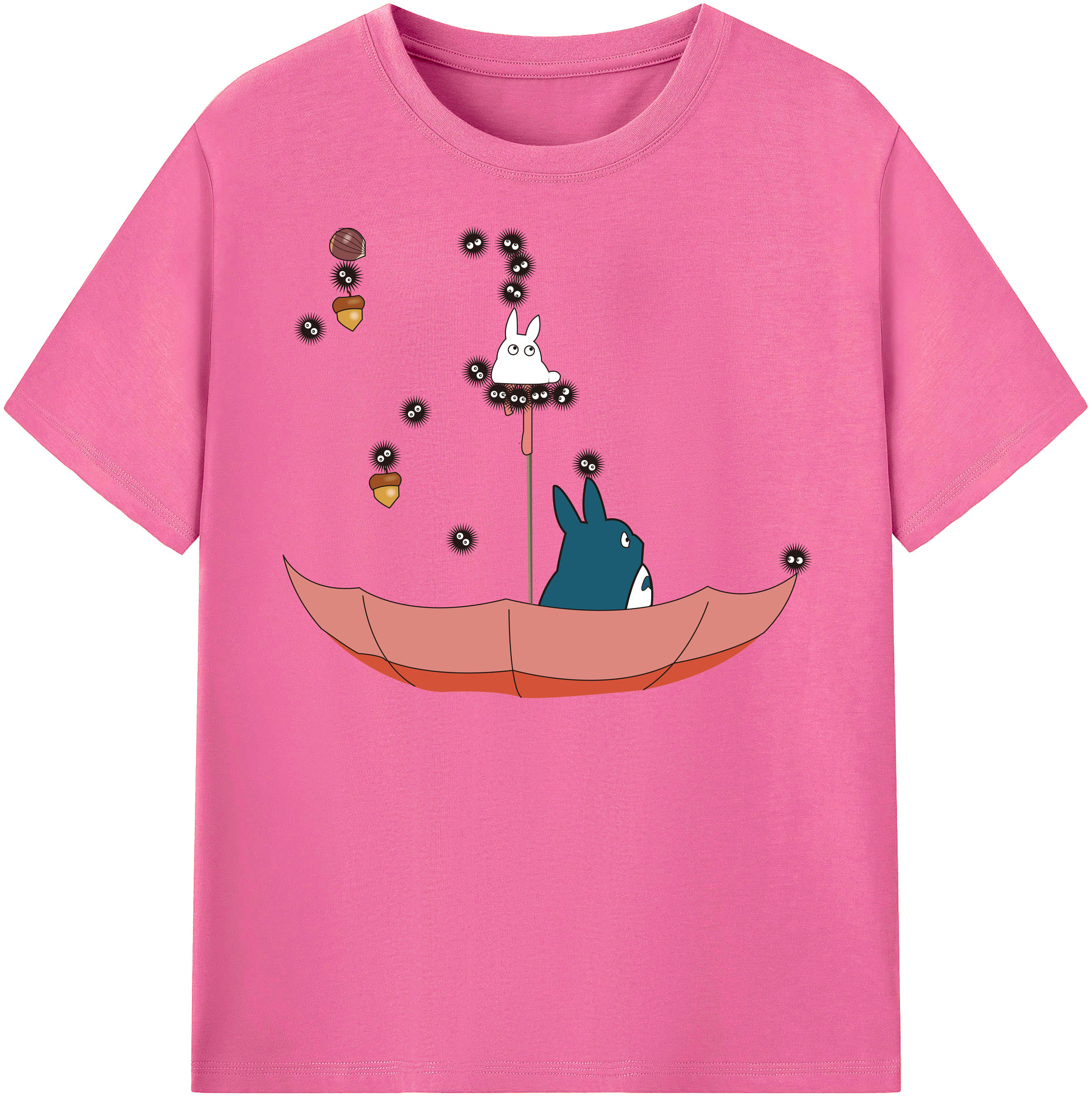 （画像用） となりのトトロ 草壁メイ 草壁サツキ My Neighbor Totoro Satsuki Kusakabe Mei Kusakabe レディースカジュアルプリントTシャツ（綿100％）